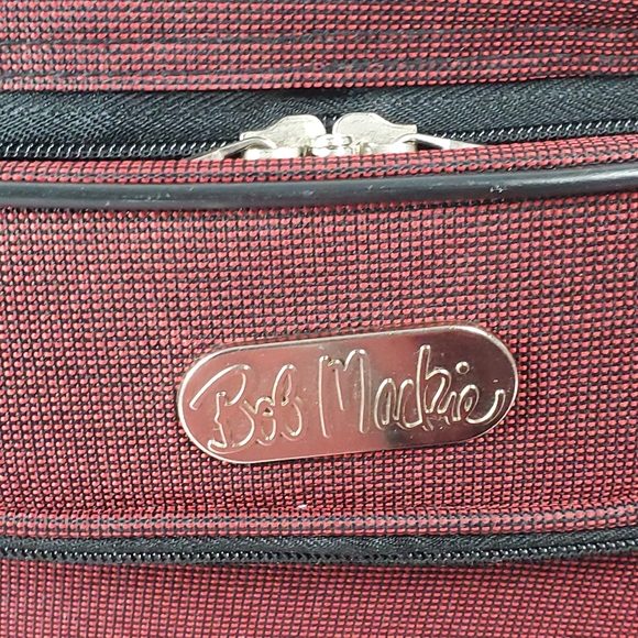 Bob Mackie 2 pc. Cosmetics Travel Bag Red Makeup Case w/ Mirror Zippered Cases - Picture 5 of 16